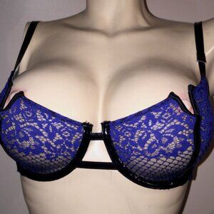 Victoria's Secret Very Sexy Balconet Bra blue/black 32 DD